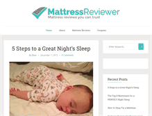 Tablet Screenshot of mattressreviewer.com
